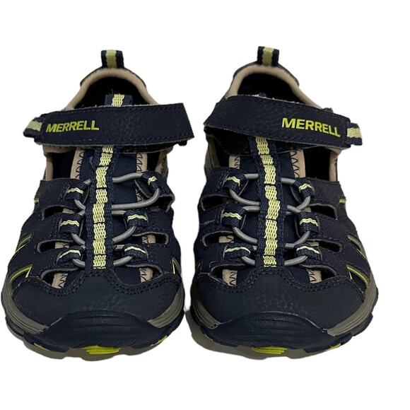 Merrell gray and green unisex boy or girl sandals size 12 - Picture 2 of 8